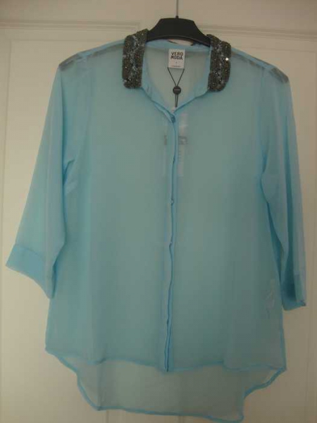 NEU! Vero Moda Leichte Vokuhila Chiffonbluse