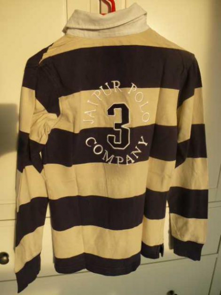 Polo Langarmshirt gestreift
