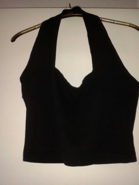Schwarzer Neckholder Top