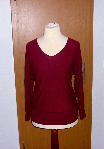 Pulli weinrot Pullover bordeaux Fledermaus Ärmel TCM Gr. M rot gothic