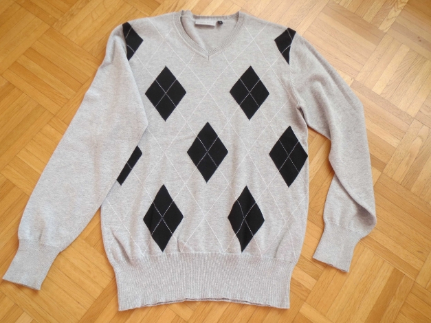 Pullover,Rautenmuster,Neuwertig,Gr.S/M