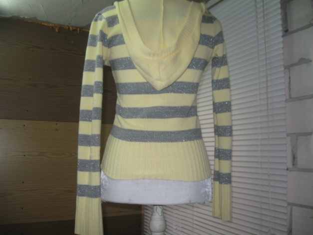*** Kapuzenpullover ~ Gestreift ~ Silber ***