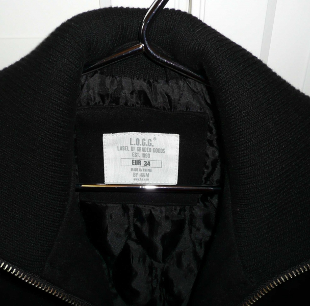 H&M LOGG Basic Wolljacke schwarz XS 34