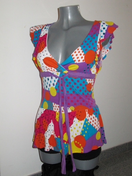 ZARA BASIC COLLECTIONS OBERTEIL TOP TUNIKA COLOURBLOCKING BUNT