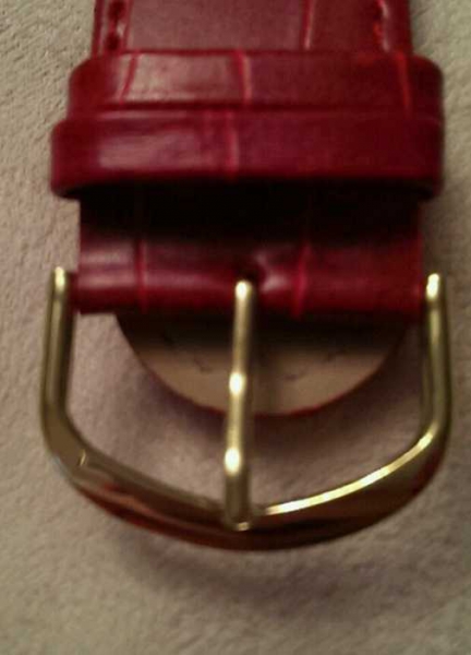 Damen-Uhr rot / gold NEU