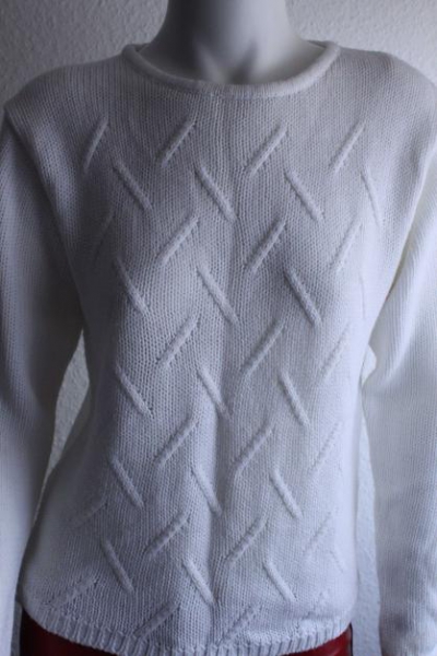 weisser Strickpulli Vintage