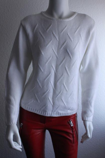 weisser Strickpulli Vintage