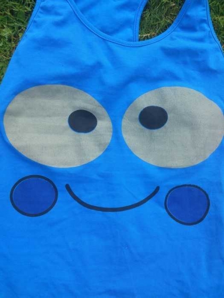Fransen Smiley Print Tanktop