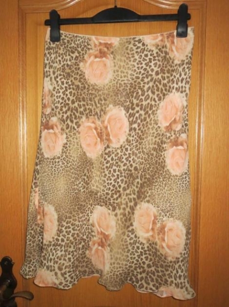 Rock und Bluse, florale Muster, Gr.38/S, Biba