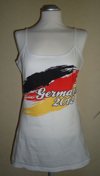 Trägertop Top Shirt Oberteil mit Aufschrift *Germany 2012* Gr. 40