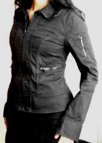 Jacke im Biker- / Rocker-Style *Gothic* *Canvas* *Rockabilly* *Rockabella* *Punk*