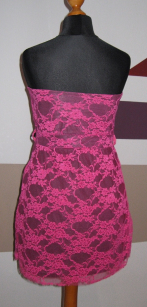 Pink Top Gr. 38 / M Dress Blume Spitze trägerlos Tube Top Oberteil von Fishbone