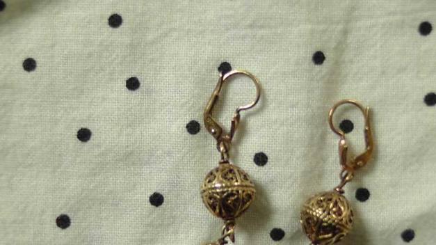 Vergoldete Ohrringe aus 925 Silber Vintage