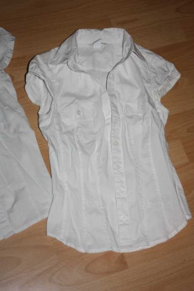 Bluse H&M, Gr. 34, leicht transparent, Brusttaschen