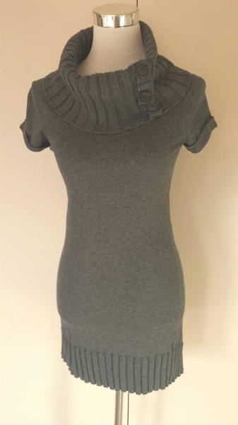 Mexx Strickkleid Longpullover Grau XS S 34 36