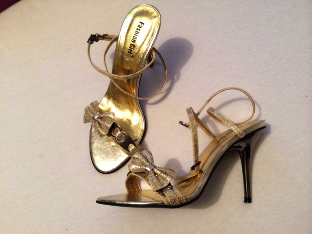 Glitzer- Sandalen