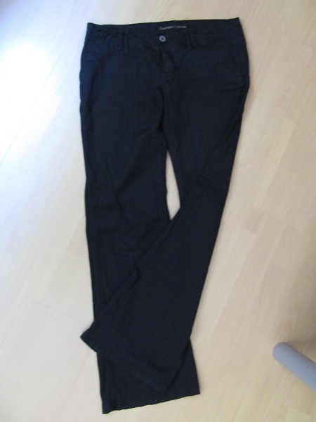 schwarze Stoffhose Größe 29