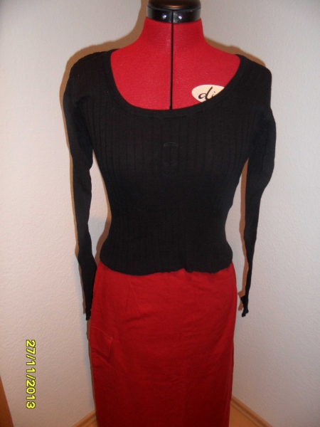 süßer langarm Strickpulli, kurz, Gr. M von Impuls