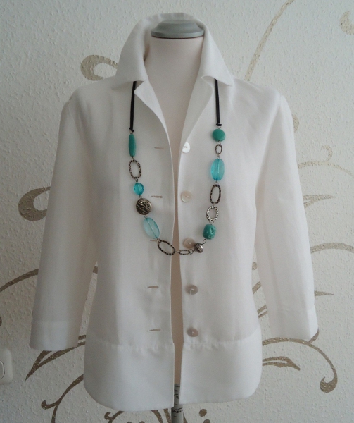 Modeschmuck Halskette mit türkisen Steinen
