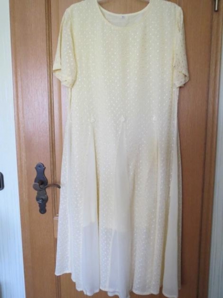 Sommerkleid, gelb, Gr.42/M, bestickt
