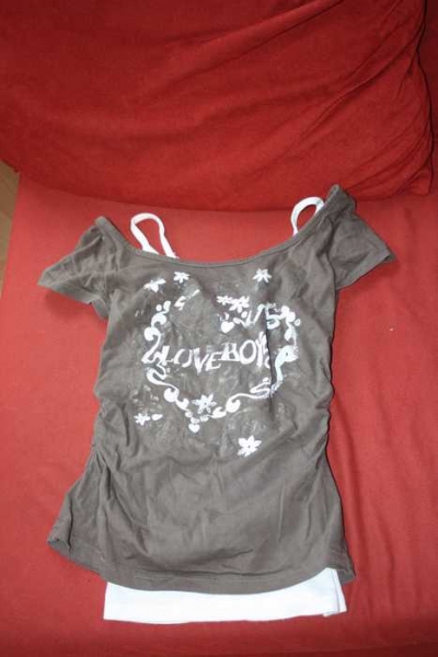 Doppellagen Look Shirt, Madonna, Gr. XS