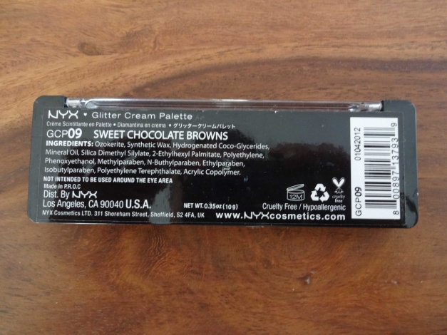 Neu NYX Glitter Cream Palette Sweet Chocolate Brown