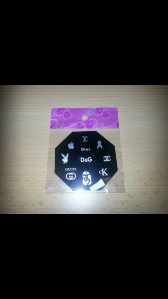 Stamping Schablone mit Designer Motiven Neu 