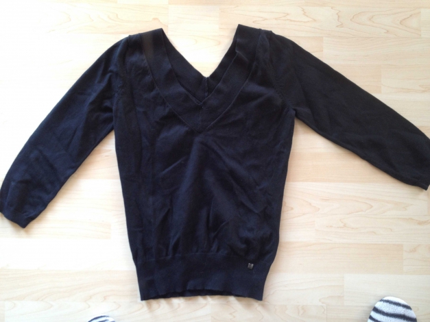  Esprit / Edc Pullover 3/4 Arm Gr M Schwarz
