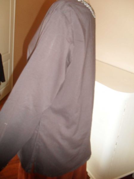 Tunika mit Glitzerborten/ Pailletten braun Gr 42