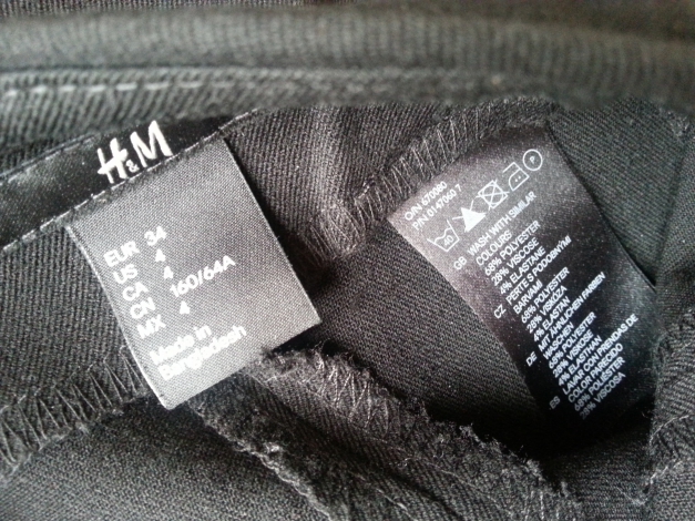 H&M Bleistift Rock knielang Reißverschluss schwarz 34