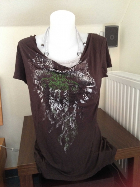 Esprit by EDC 2 in 1 T-shirt Braun Gr M