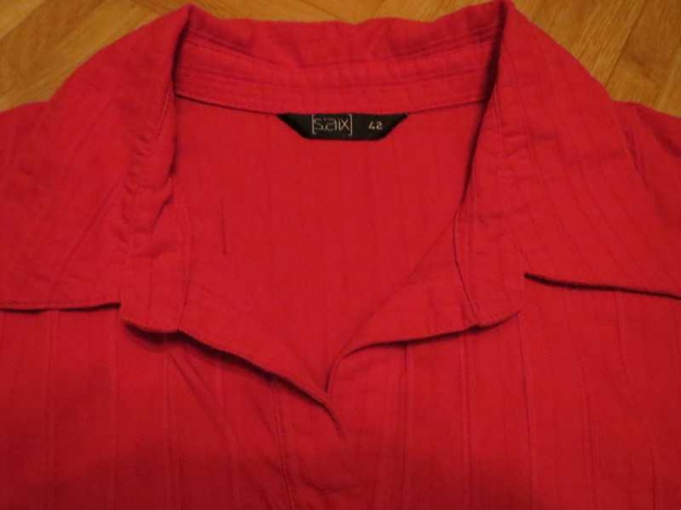 Bluse, Gr.42/M, rot, Kurzarm