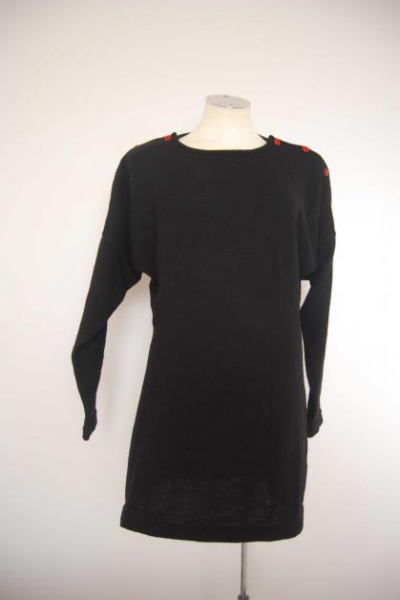 Di Bari  Wollkleid  Kleid  mit roten Knöpfen Trendi