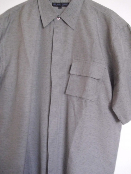 Blue One Herren Hemd Gr. XL Kurzarm grau Topzustand