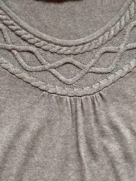 H&M Strickkleid Wollkleid Winter Kleid mit Wolle M grau