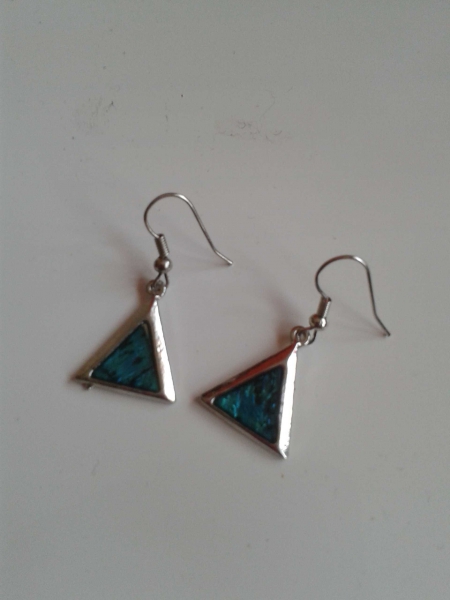 Ohrringe + Ring, Aqua