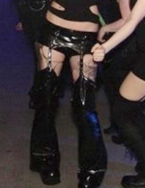 Stulpen, Lack, Fetisch Gothic Cyber, Overknees