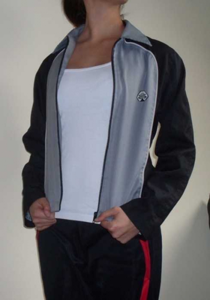 sportliche grau/ schwarze jacke