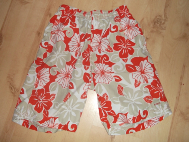 Orangene Badehose Gr.S mit Blümchen ;)