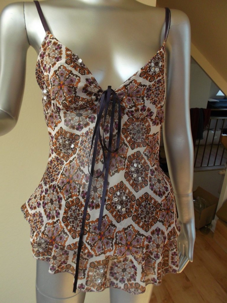 transparentes Top Kleid mit Pailletten Tunika Strandkleid