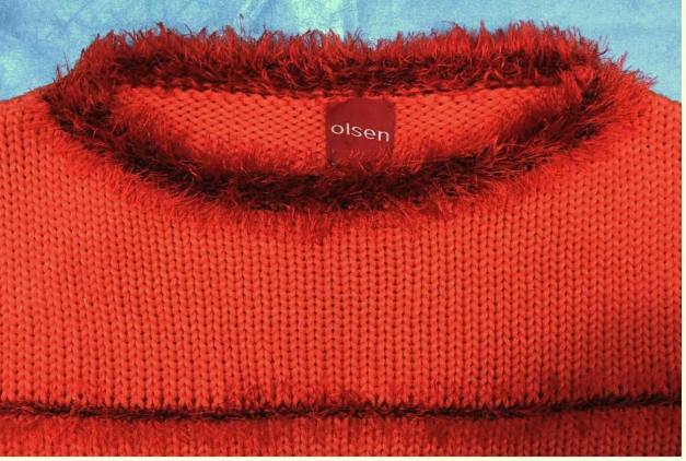 Strick-Pullover von olsen - rötlichorange Farbtöne - Größe 42