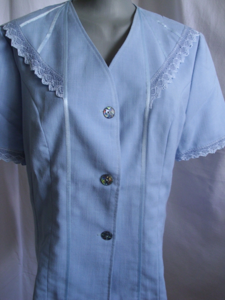 Damenbluse blau Größe M