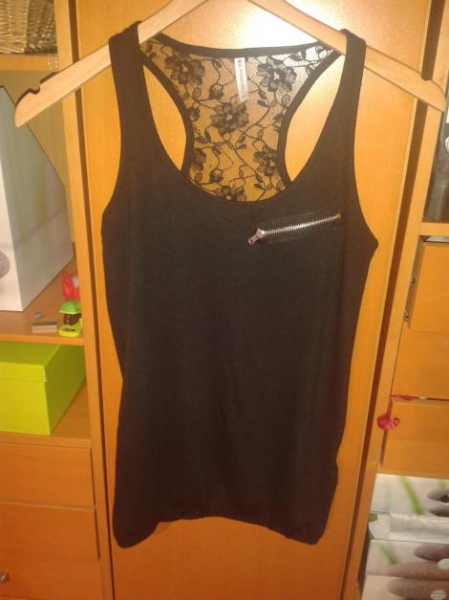 Top schwarz amisu spitze xs