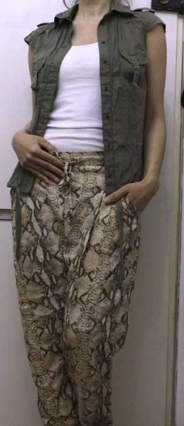 Hemd Bluse Shirt Überzieher H&M military Olivgrün militär Uniform XS 34 36
