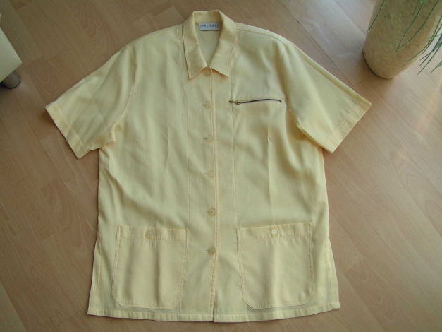San Remo Viskose Halbarm Bluse Gr.42 Gelb wie Neu
