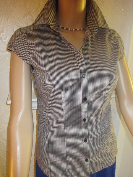 NEU 50er Jahre Look Pinup Rockabilly- Style Karo Kurzarm Bluse 