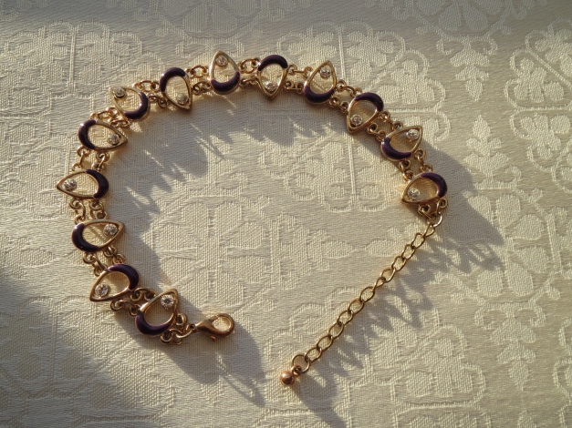 Armkette, Vintage, Kristallsteine 