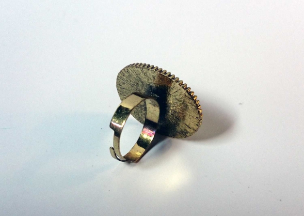 Pfauenring Ring Facettiert Facetten Pfau Bohemian Romantik Bronze
