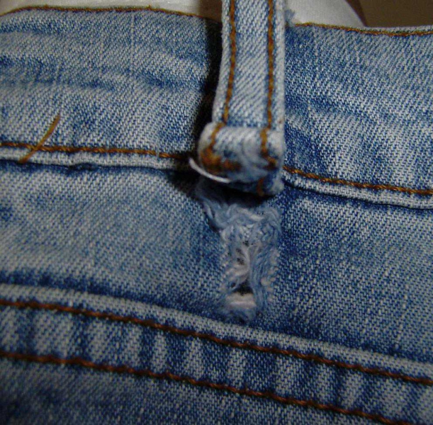 Ausgefallene Jeans von Madonna Gr. 29/32 im Used-Look