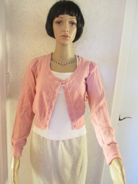 NEUw * Ajour * Kurz * Corp- Top * Fein- Strickjacke * Cardigan * Pullover 